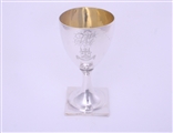 GLAZEBROOK FAMILY: A George III sterling silver goblet