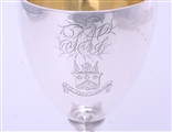 GLAZEBROOK FAMILY: A George III sterling silver goblet