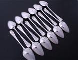 A good set of George III Old English pattern sterling silver table spoons