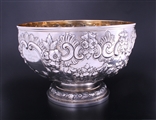 A fine and large Victorian sterling silver presentation rose bowl