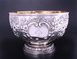 A fine and large Victorian sterling silver presentation rose bowl