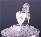 A Victorian silver mounted glass claret jug