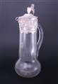 A Victorian silver mounted glass claret jug