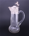 A Victorian silver mounted glass claret jug