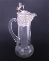 A Victorian silver mounted glass claret jug