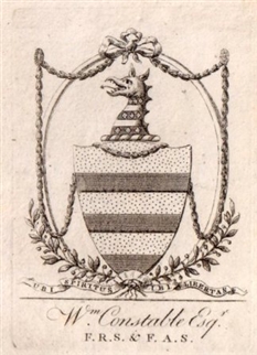 A 18th Century bookplate for William Constable of Burton Constable Hall