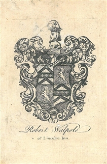 An 18th century bookplate for Walpole