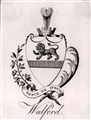 A 19th century armorial bookplate for Walford