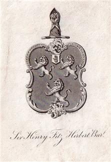 A 19th century bookplate for Sir Henry Fitzherbert