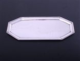 A George III sterling silver octagonal snuffer tray