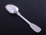 PAUL STORR: A George III fiddle and thread pattern sterling silver table spoon