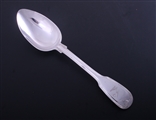 PAUL STORR: A George III fiddle and thread pattern sterling silver table spoon