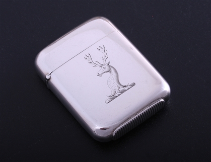 A Victorian sterling silver vesta case