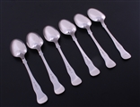 A set of Scottish Victorian King's pattern sterling silver dessert spoons