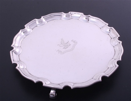 A George V sterling silver small salver