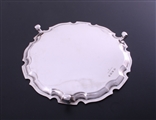 A George V sterling silver small salver