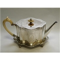 A pretty Victorian sterling silver teapot and stand