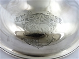 A George IV sterling silver and Old Sheffield Plate Serving Dish on Stand, 1823