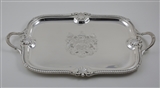 A fine presentation George III sterling silver tray