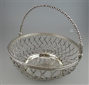 Very fine George III sterling silver basket