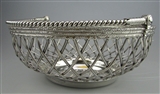 Very fine George III sterling silver basket