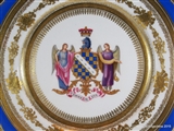 Chamberlains Worcester Plate Armorial Porcelain WARD Family Coat Arms Crest Clan Viscount Ednam, Earl Dudley.