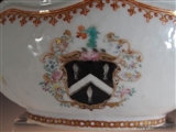 Chinese Armorial Porcelain PRYCE Price sauceboat Family Coat Arms Crest