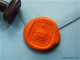 Carnelian Wax Seal Intaglio  NUGENT (O'Reilly) Family Ballinlough Castle Coat Arms Crest