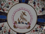 Derby Plate ADMIRAL HOOD Viscount Bridport Family Crest Coat Arms Butleigh Court