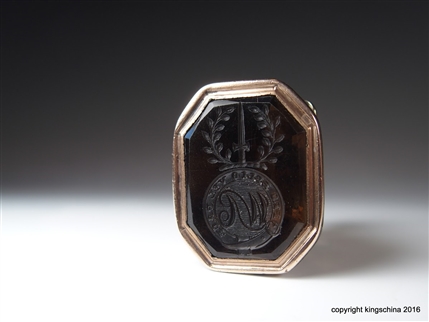 Intaglio Wax Seal ANDERSON Family Crest Armorial Seal TUSHIELAW Stirlingshire.