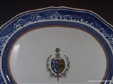 Chinese Export Armorial Porcelain Platter PENFOLD Pinfold Family Coat Arms Crest中国出口瓷器纹章