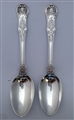 Antique Sterling Silver Hallmarked Pair of William IV Queens Pattern Dessert Spoons 1830