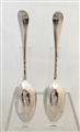 Antique George III Hallmarked Sterling Silver pair Old English Pattern Tablespoons 1768