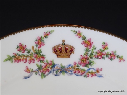 Royal Armorial Porcelain Plate QUEEN VICTORIA & PRINCE ALBERT of Saxe Coburg BALMORAL