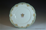 Paris Armorial Porcelain Plate PRINCE DE BROGLIE Chateau de Chaumont