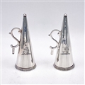 Antique Hallmarked Sterling Silver Pair George III Chambersticks 1802