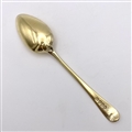 Antique Hallmarked Sterling Silvergilt Old english Pattern Dessert Spoon 1796