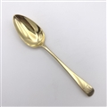 Antique Hallmarked Sterling Silvergilt Old english Pattern Dessert Spoon 1796