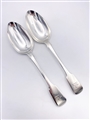 Antique Hallmarked Sterling Silver Pair William IV Fiddle Pattern Tablespoons 1832