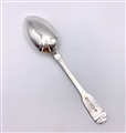 Antique Hallmarked Sterling Silver Victorian Fiddle Pattern Dessert Spoon 1858