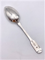 Antique Hallmarked Sterling Silver Victorian Fiddle Pattern Dessert Spoon 1858