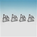 Cast set of 4 crest menu holders