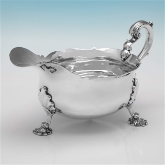 George IV period silver sauce boat