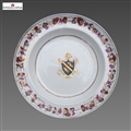 Chinese Armorial Plate FRENCH FAMILY