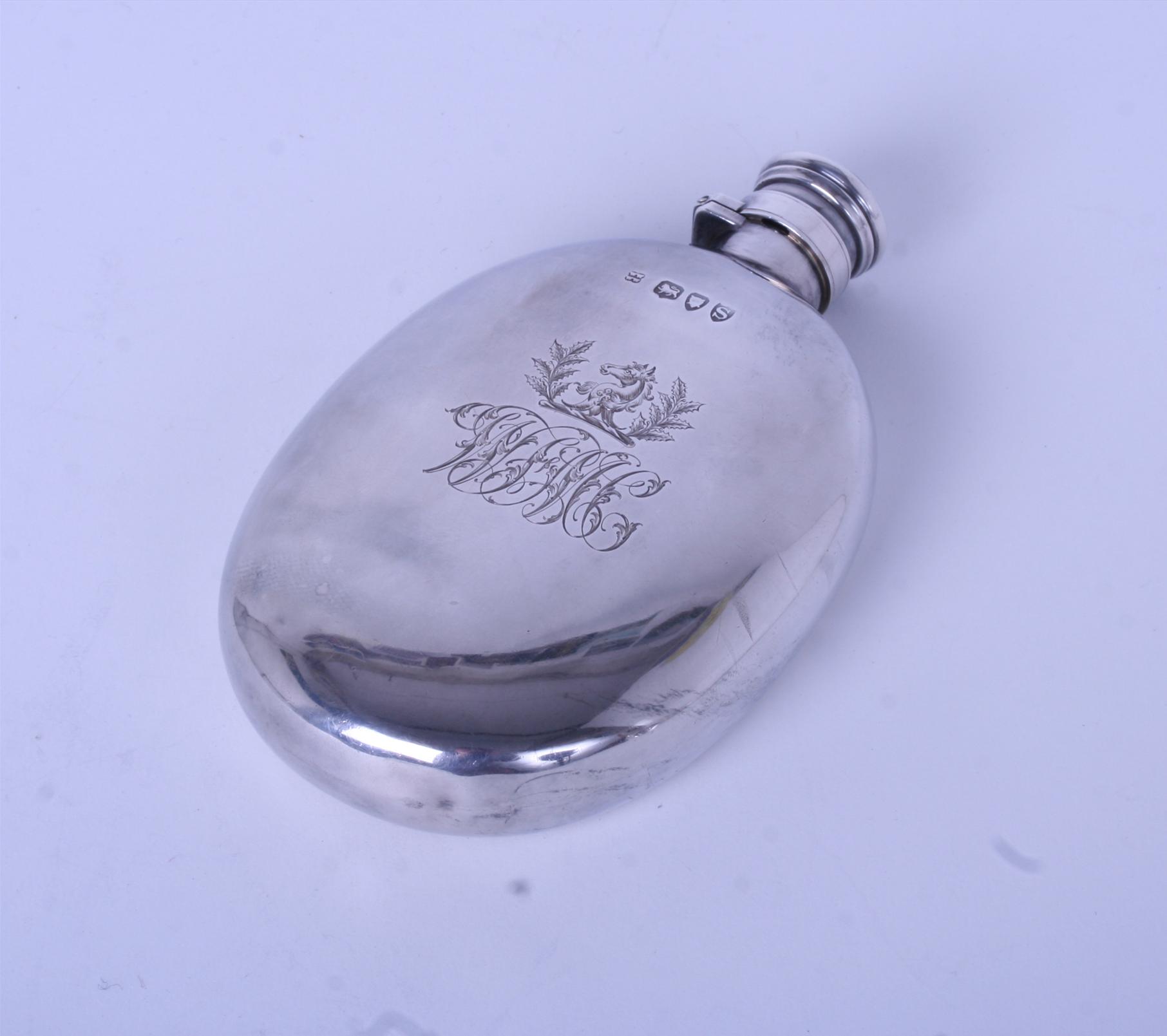 A Victorian sterling silver pocket flask : MyFamilySilver.com