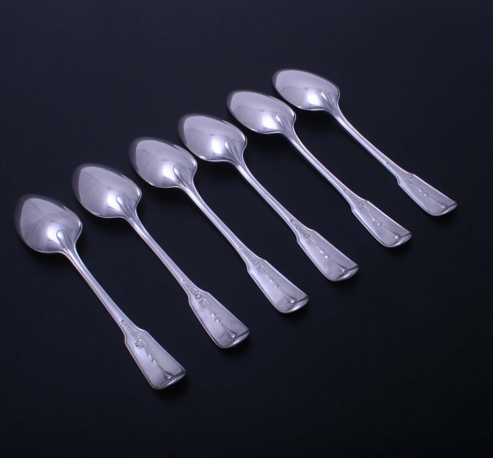 Set Of Six George Iii Sterling Silver Dessert Spoons